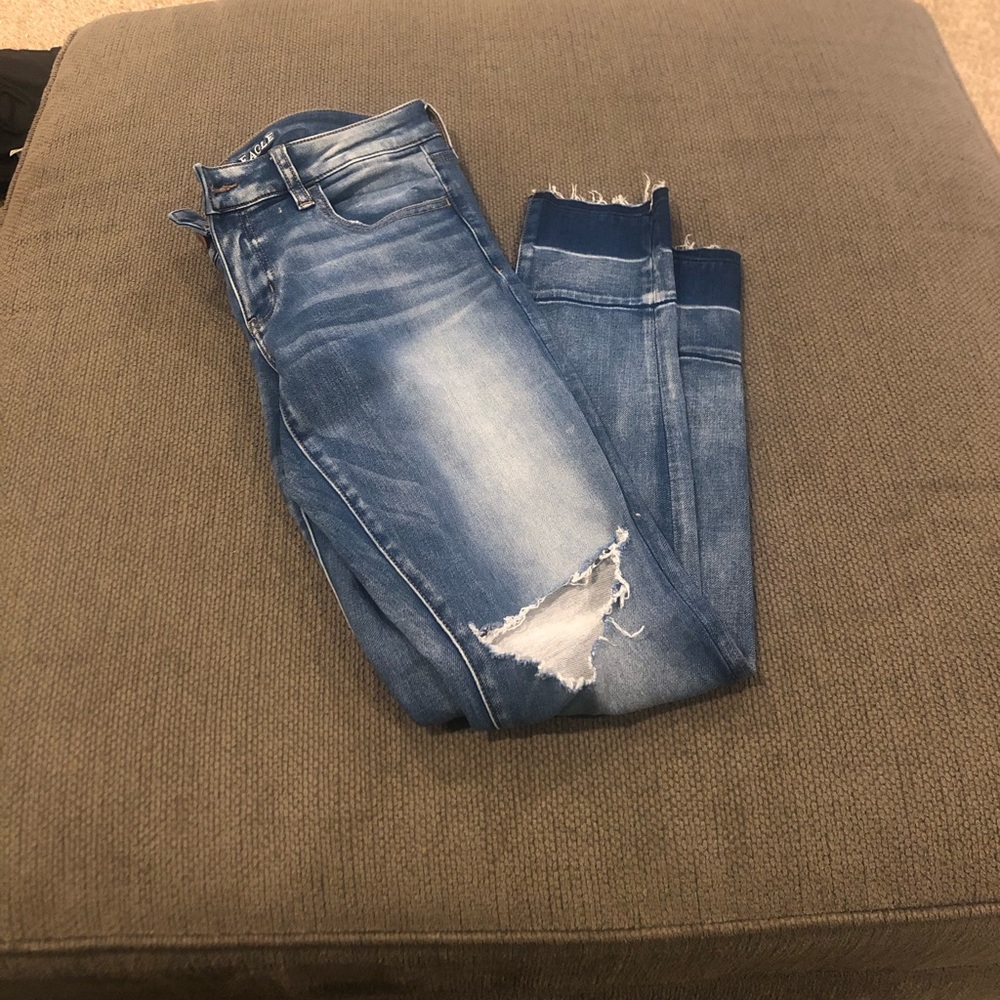 American Eagle jeggings distressed size 10